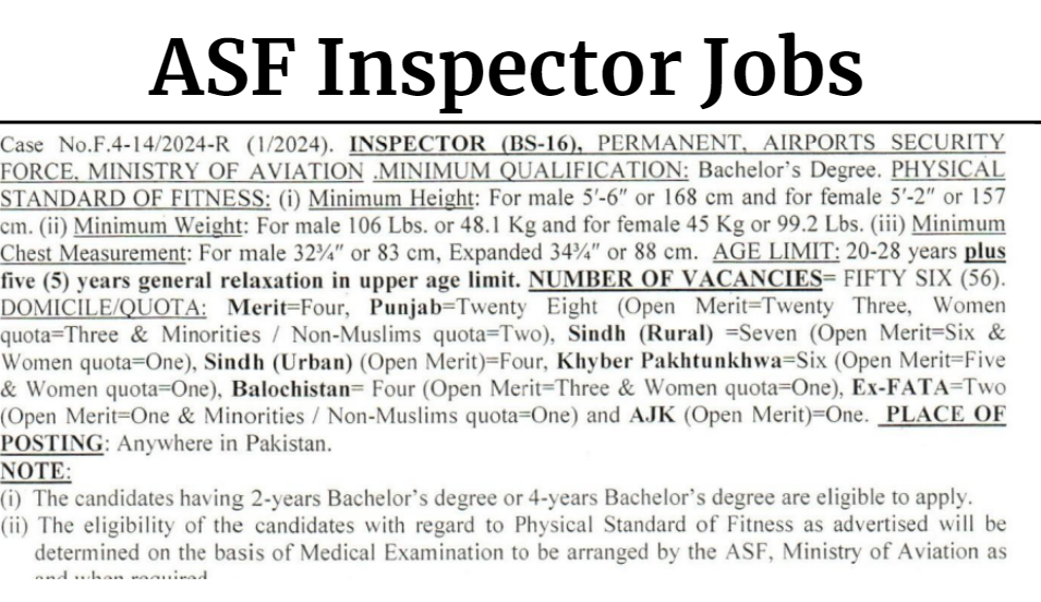 ASF Inspector Jobs